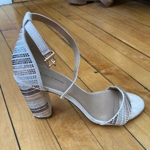 Sparkly ankle strap heels